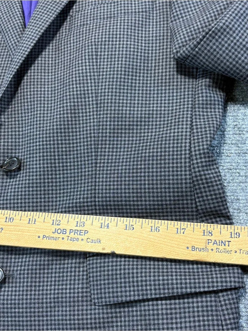 HUGO BOSS The James Sport Coat Jacket Men's 38R Brown-Gray Check Lightweight
